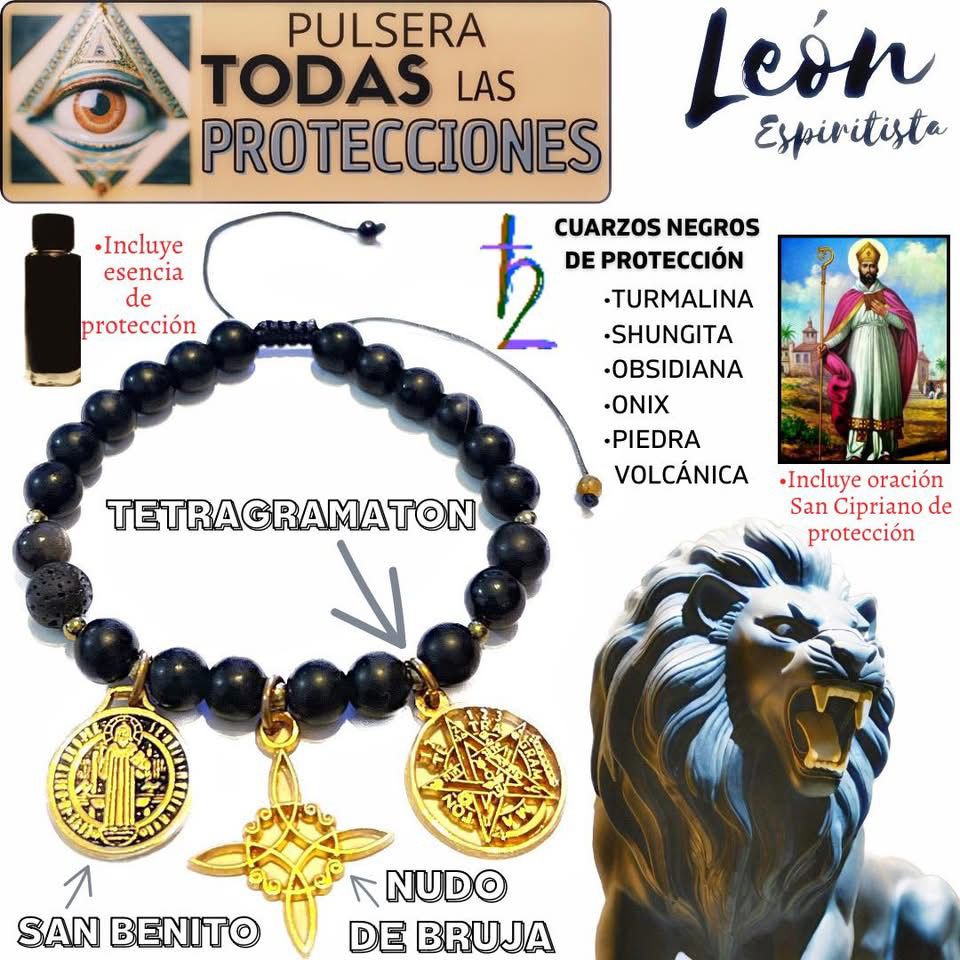 🖤🐈⬛♠️PULSERA♣️♟️🎱 TODAS las protecciones TODAS las propiedades