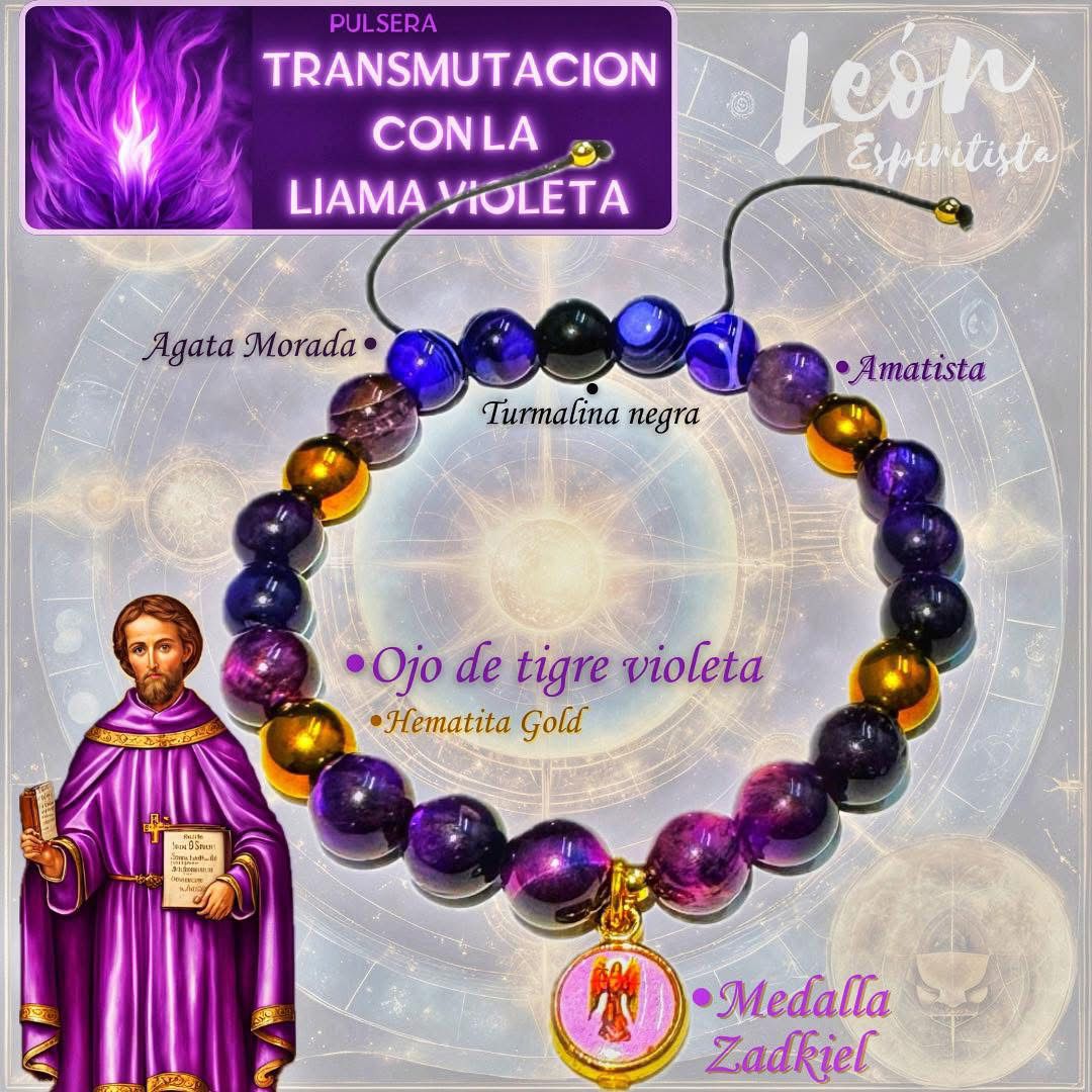 💜Pulsera Transmutación con la llama violeta “YO SOY”💟