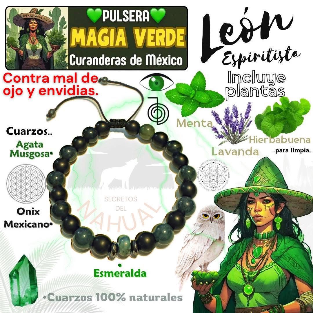 💚Pulsera Magia verde🌱Curanderas de México🇲🇽