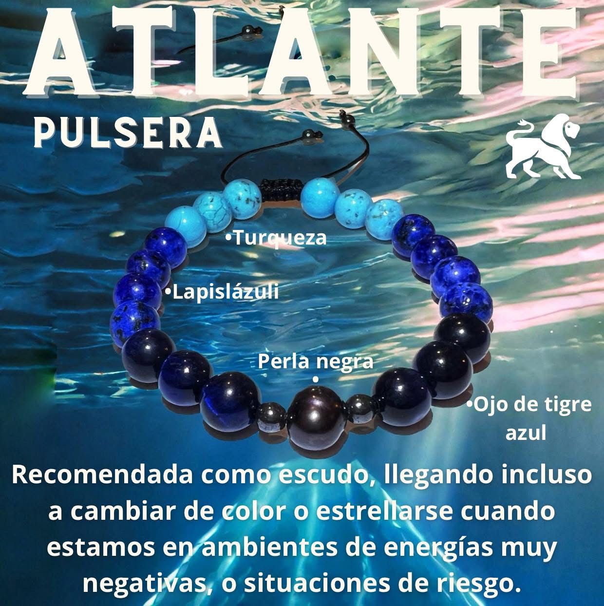 💧Pulsera ATLANTE🔱cambia de color cuando estamos en ambientes de energía negativa o situaciones de riesgo.🛡️