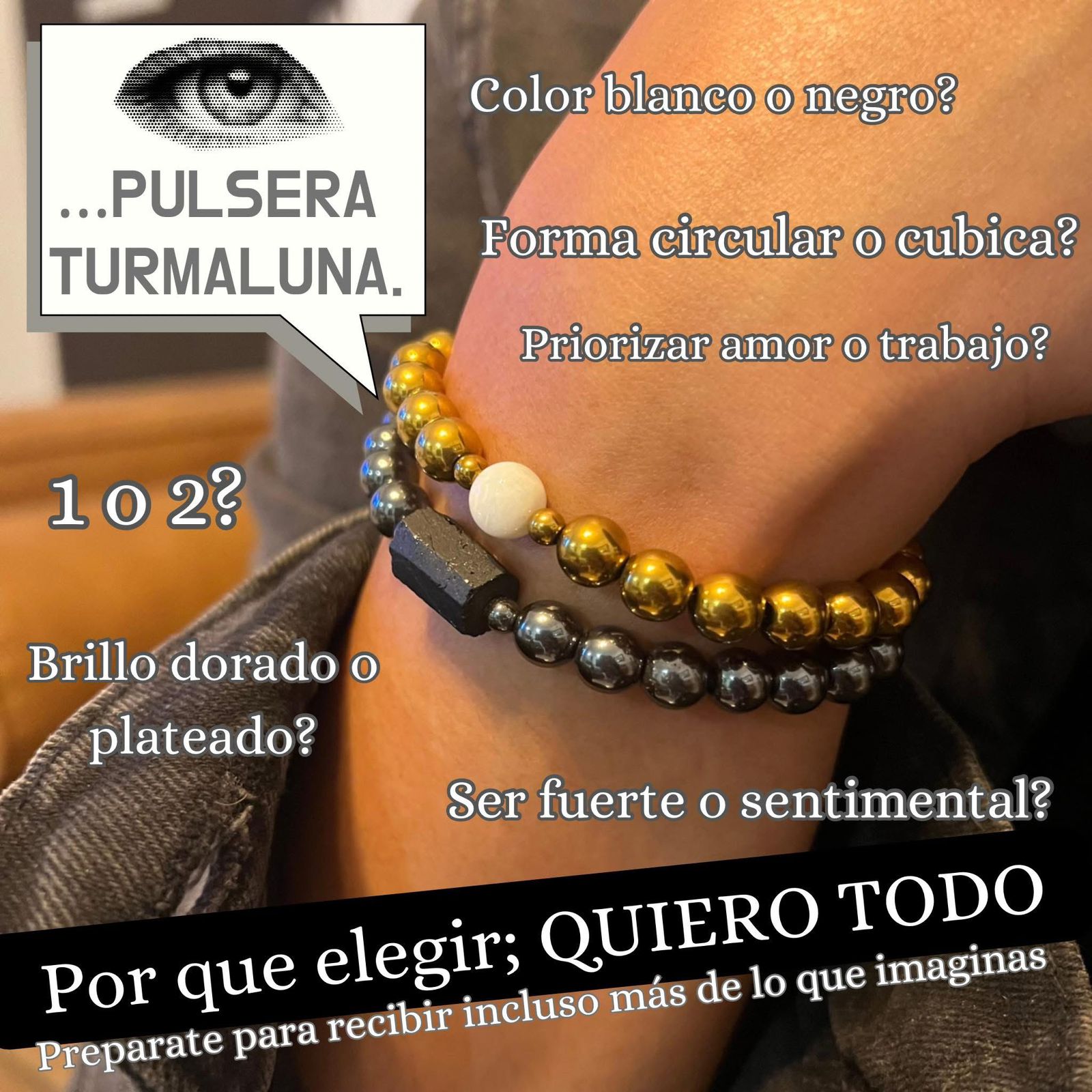 Pulsera ⚡️TURMALUNA🌙Decodificadora🌀. ✔️Mentalidad fluida ✔️Capacidad amplia ✔️Sin resistencia al cambio.