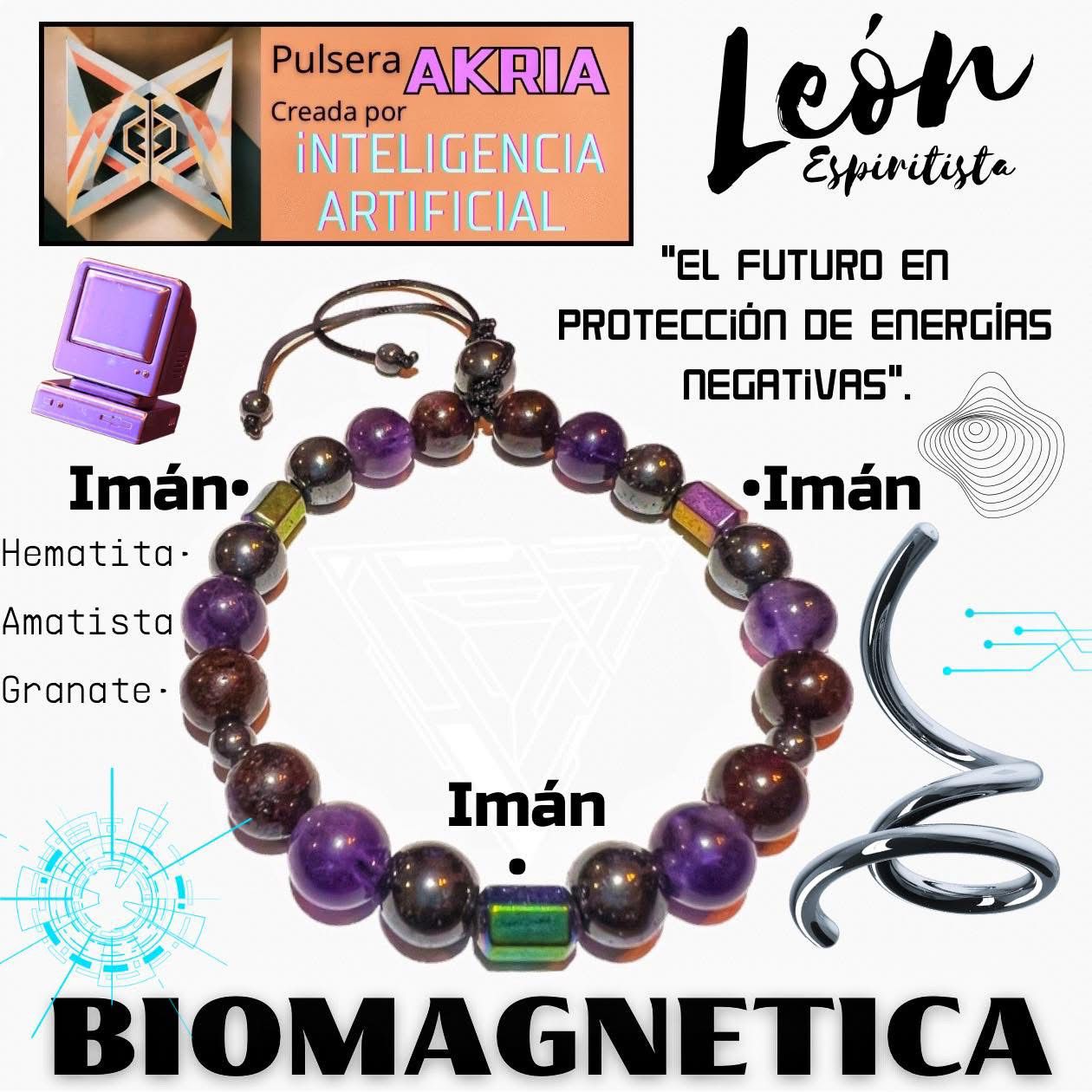 🟣🔵🔘 Pulsera BIOMAGNETICA