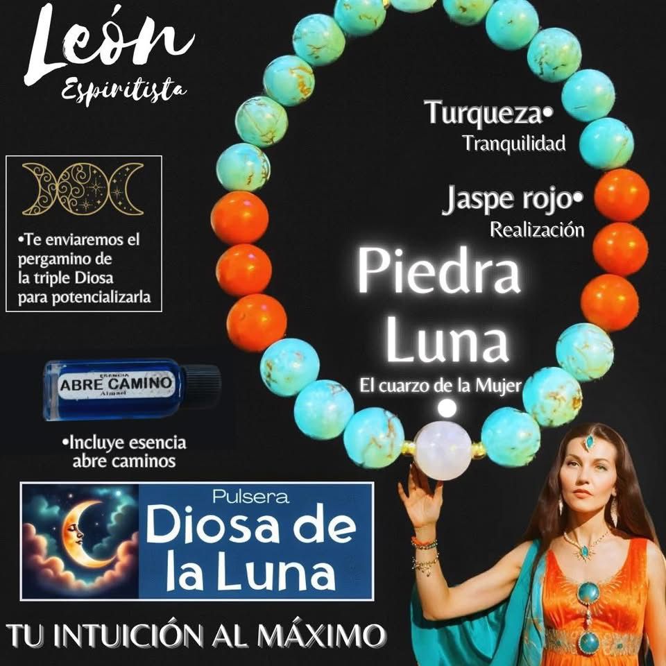 ☪️ Pulsera DIOSA DE LA LUNA; La feminidad que atrae sanidad, emprendimiento y amor correspondido. 🌒🌕🌘