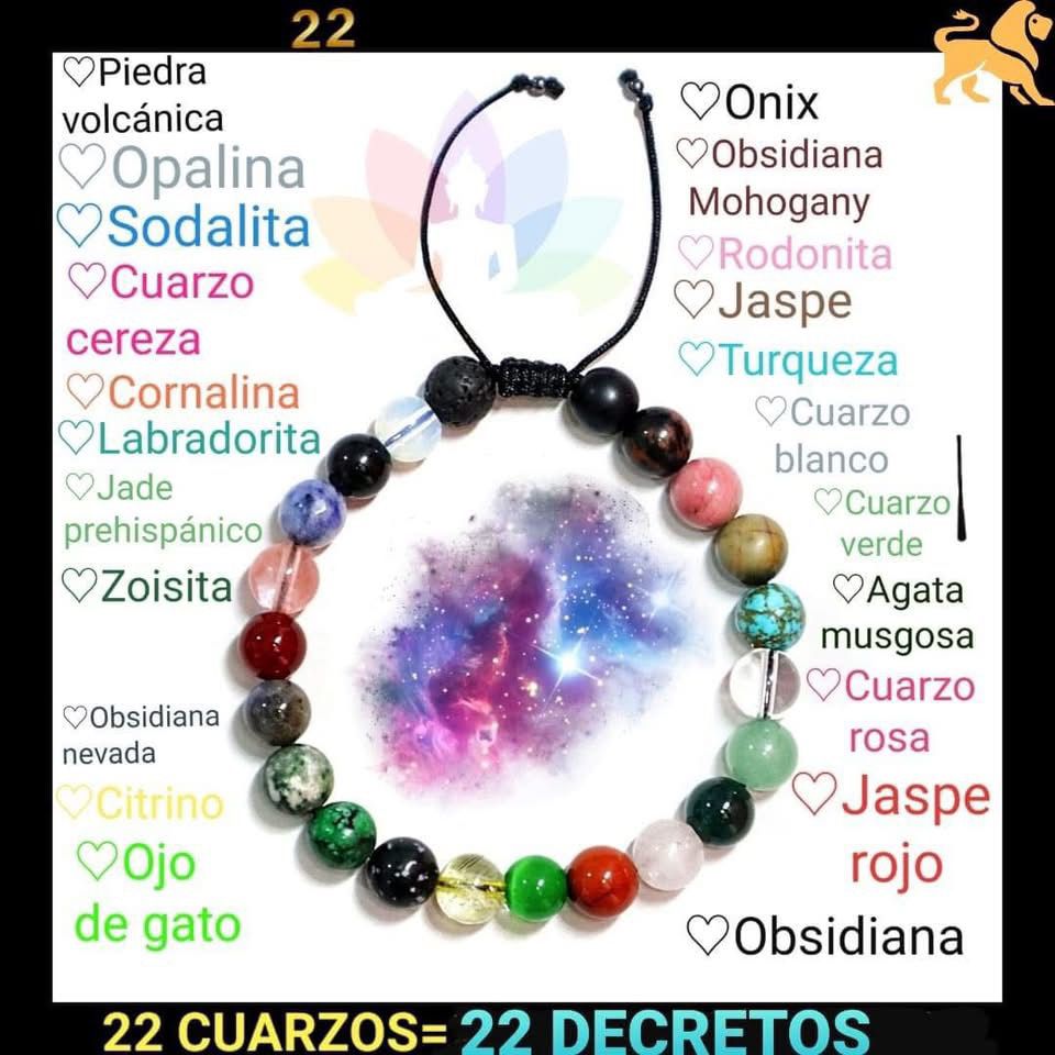 🌠🌈PULSERA DE 2️⃣2️⃣CUARZOS🌈🌠
