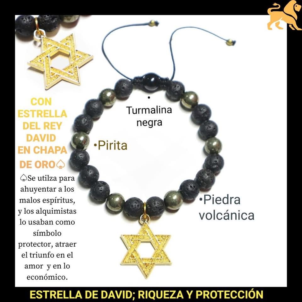 ✡PULSERA ESTRELLA DE DAVID: RIQUEZA Y PROTECCIÓN 🔯